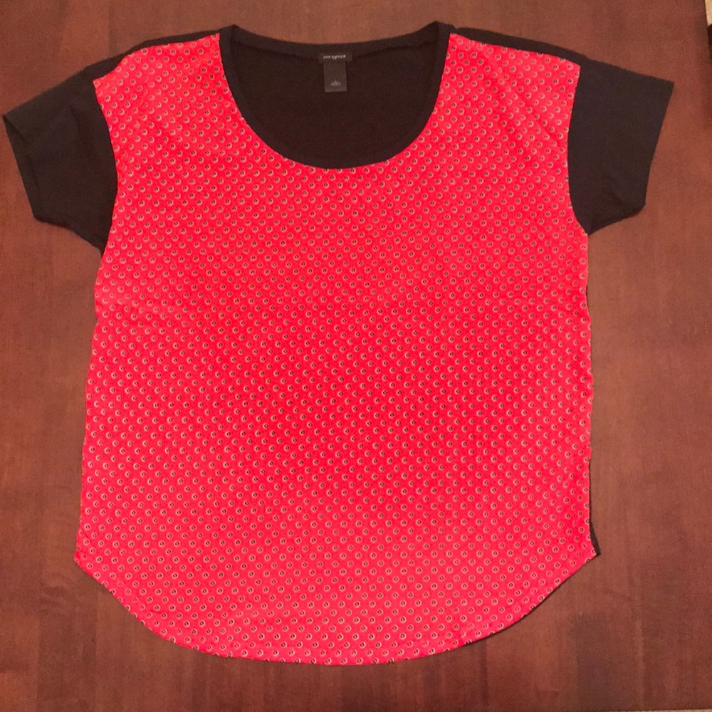 Red and black blouse